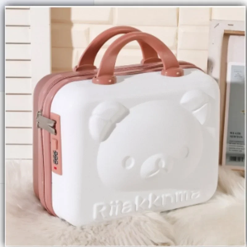 16 Inches Little Bear Handheld Luggage Password Lock Box Cartoon Travel Box Companion Gift Storage Makeup Small Box Bag