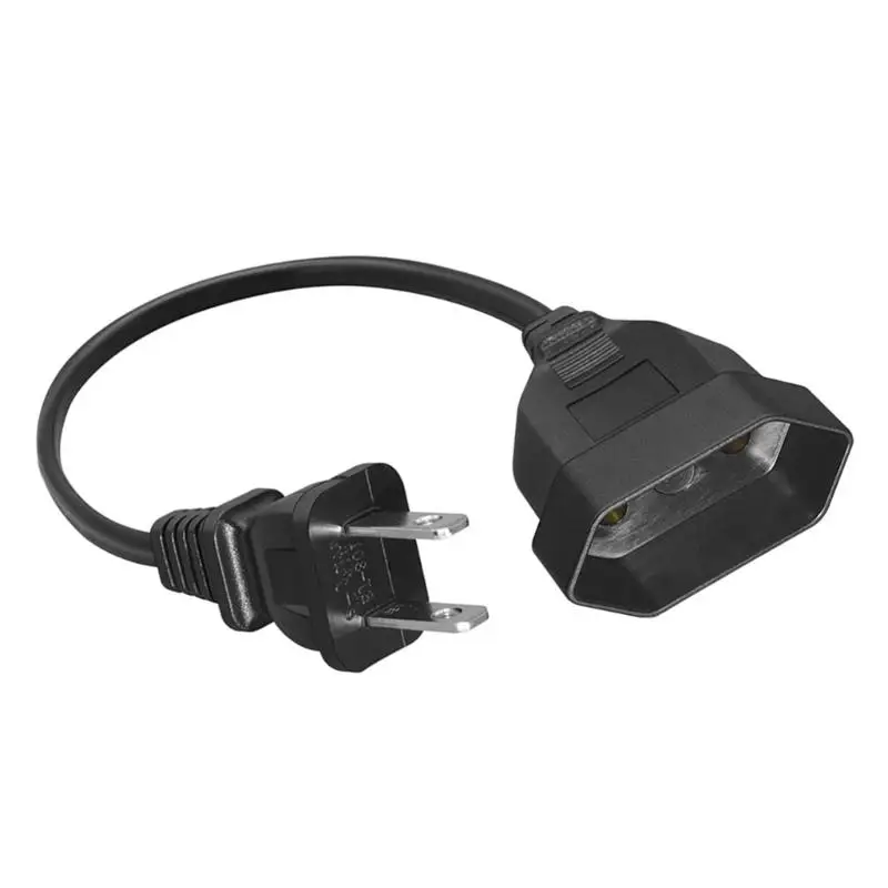 R9uf Multipurpose 12 بوصة سلك محول كهربائي أوروبي أمريكي يضم 2 دبوس المقابس وتوافق مقبس الاتحاد الأوروبي