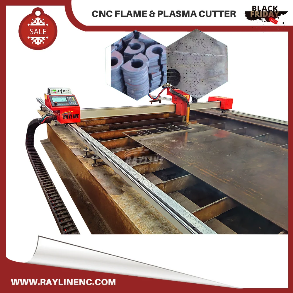 Gantry CNC 2-in-1 เครื่องตัดพลาสม่า/เปลวไฟสําหรับแผ่นเหล็ก 220V 120A เกรดอุตสาหกรรม