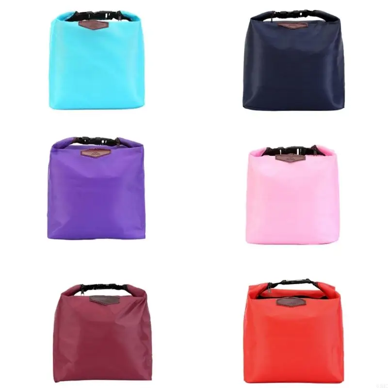 

63HC Thermal Insulated Lunch Pouches Zippered Small Cooling Bag Waterproof Nylon Storage Bag for Office School Picnics