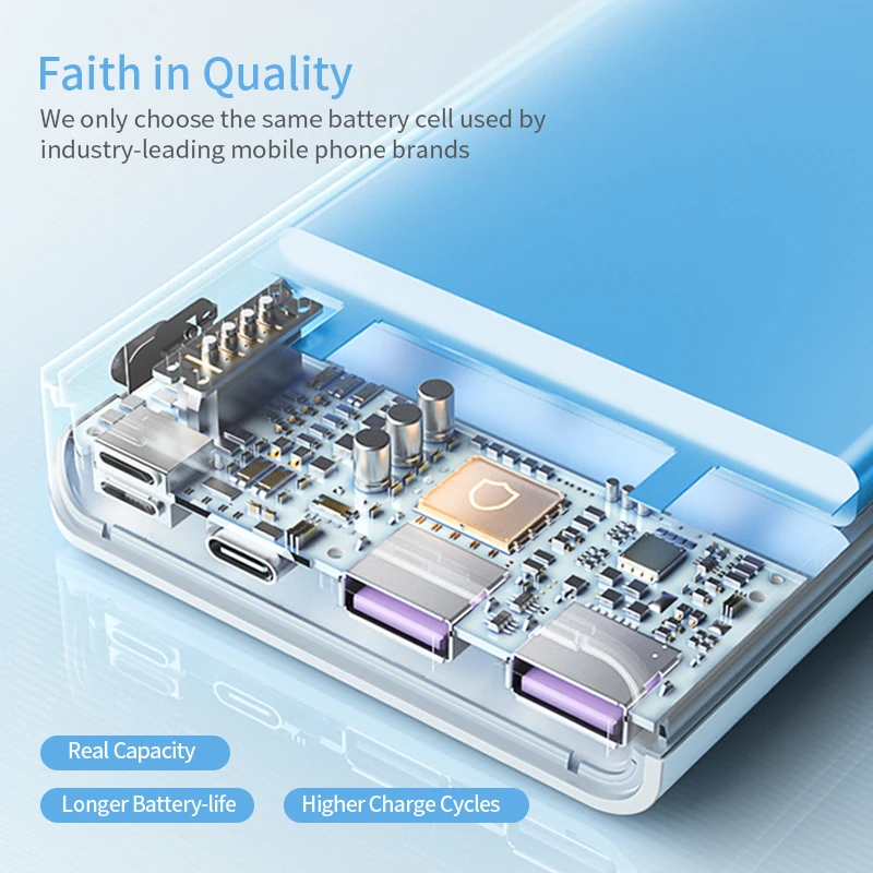 ROMOSS Sense4mini Power Bank 10000mAh Powerbank Portable External Battery Charger Mobile Phone For iPhone 13 For Xiaomi Huawei 3
