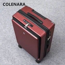 COLENARA-caja de equipaje con cremallera, Maleta de cabina de carga USB, 20 pulgadas, 24 