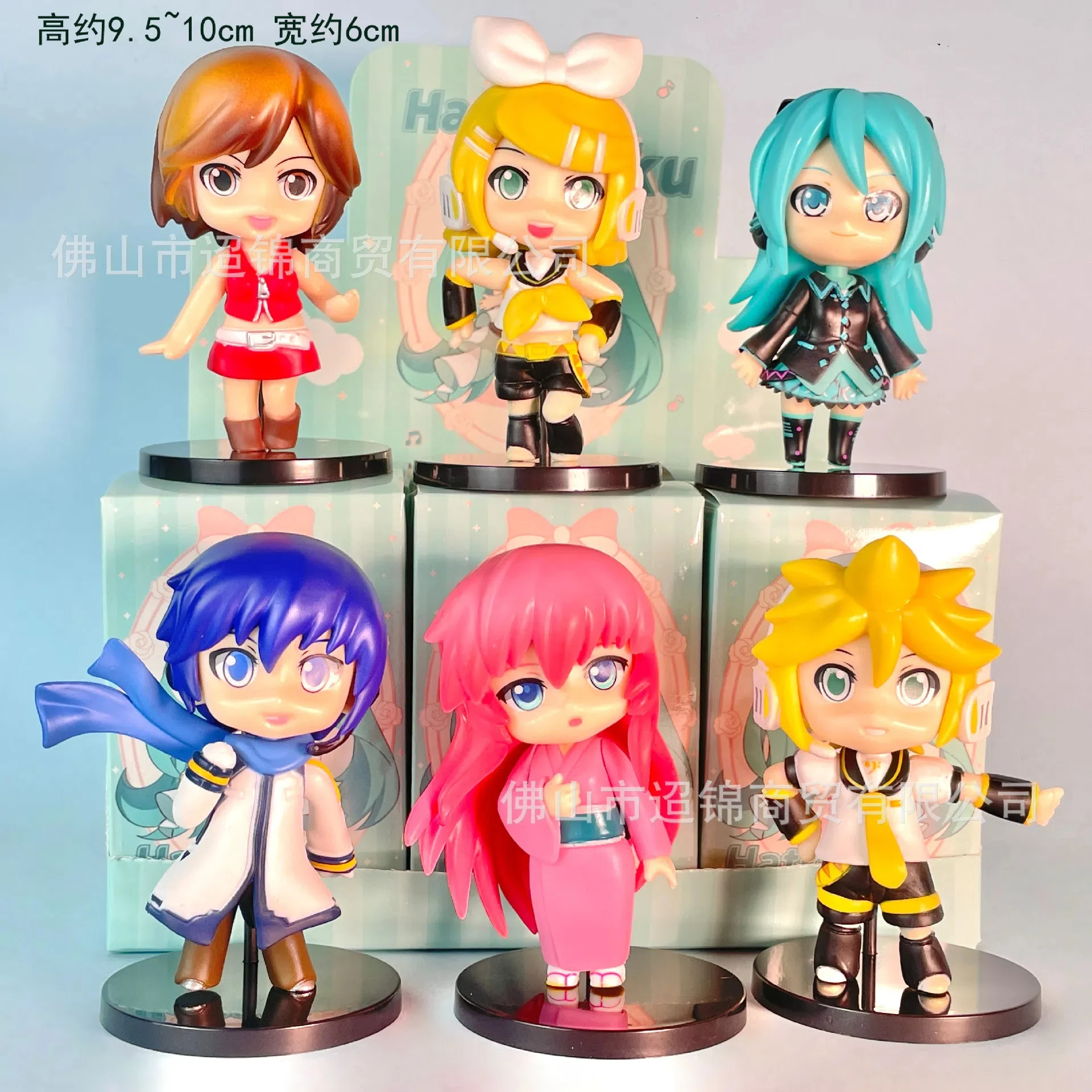 

1st generation 6pcs/set Anime Hatsune Miku q-version Standing posture Action Figure PVC Model Toys Doll Desk Decor Gifts boxed