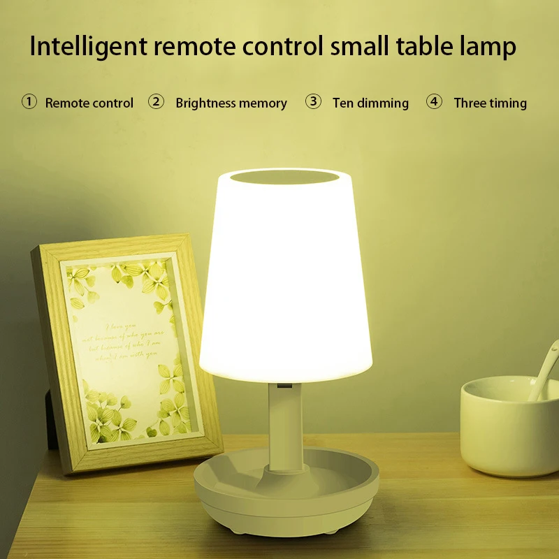 Remote Control LED Night Light USB Rechargeable Table Lamp 2 Colors 10 Brightness For Children Room Bedroom Decoration Desk lamp