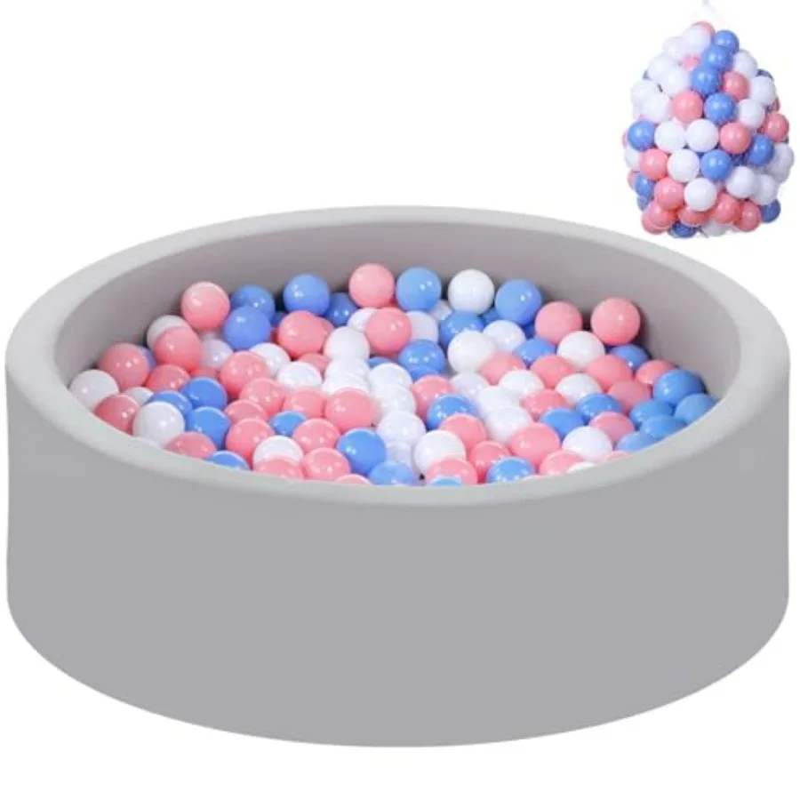 

Wilwolfer Foam Ball Pit for Toddlers with 100 Balls Large Baby Ball Pit for Babies with Soft Memory Sponge Indoor Outdoor Baby