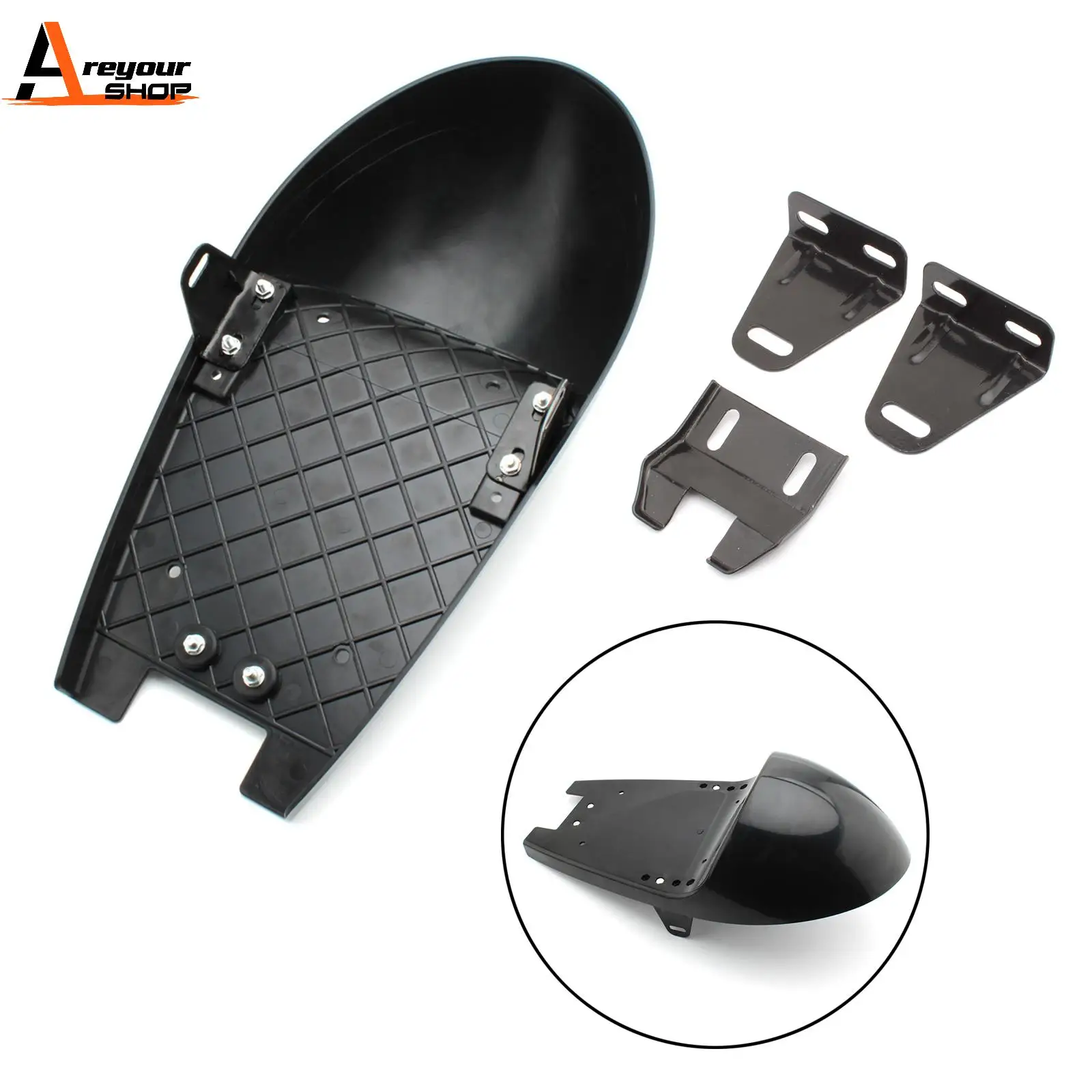 Areyourshop Universal Custom Cafe Racer Street Scrambler Seat Saddle Bench Vintage Motorcycle Parts