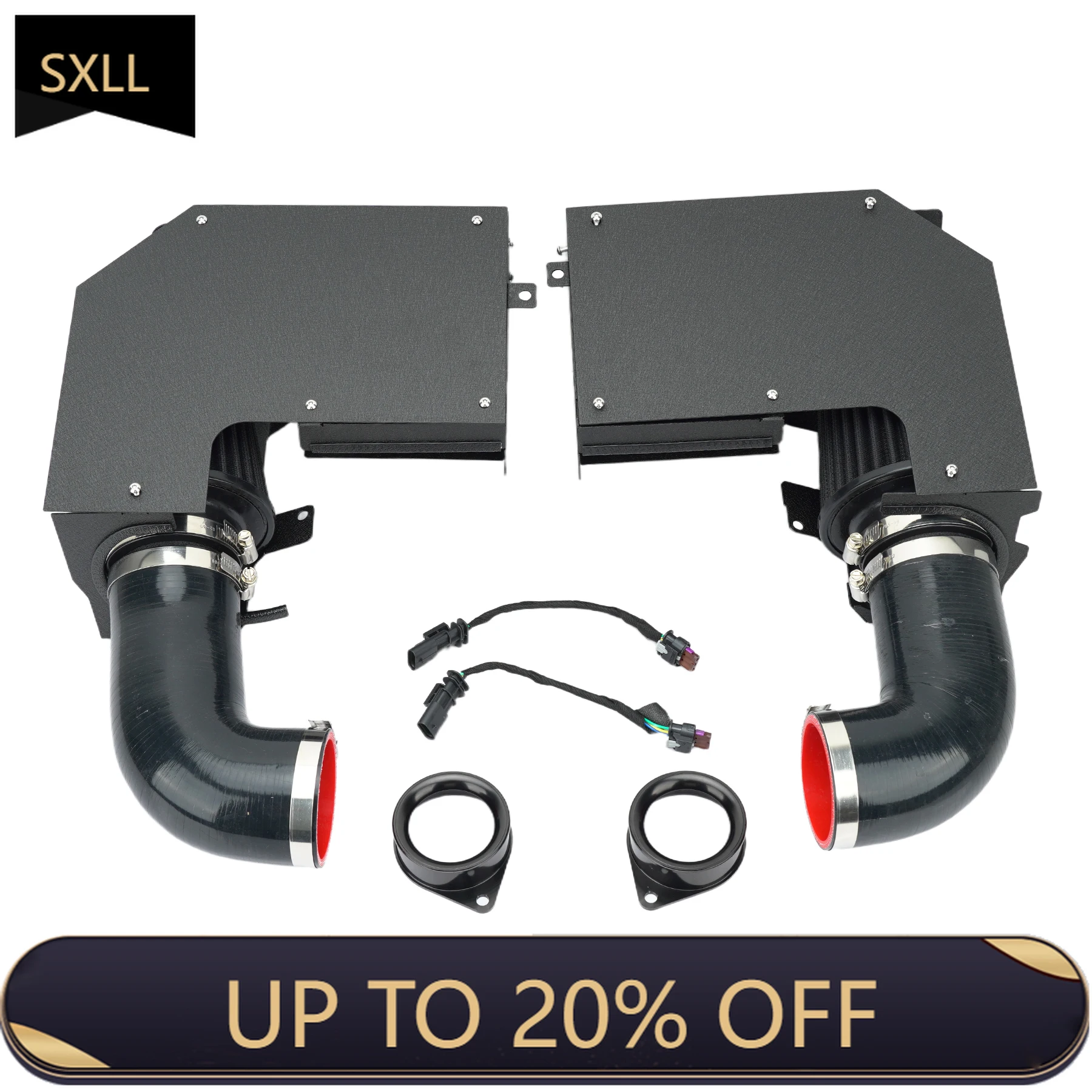 

SXLL M276 V6 Twin Turbo Automotive Cold Intake Kit for C400 C450 C43 E43 E400 CLS400 V6 3.0L with Air Filter