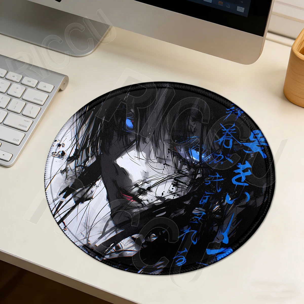 Anime Girls Aesthetic Mouse Pad Computer Office Gamer Table Mat Rubber Anti-slip Laptop Mousepad Round Small Decor Desk Pads Rug