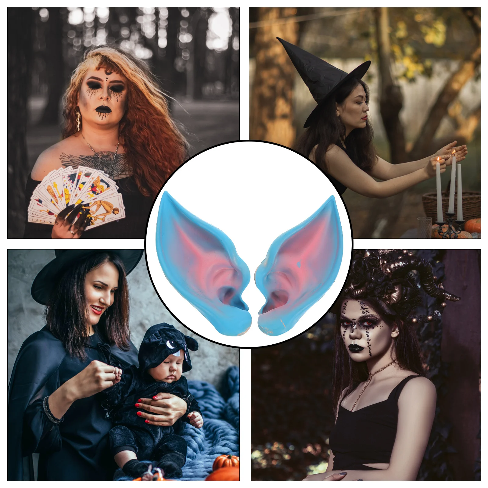 1 par de orelhas de simulação realista, perfeitas para cosplay de fadas, fantasia de halloween, festa, adereços de orelha, acessório para mulheres