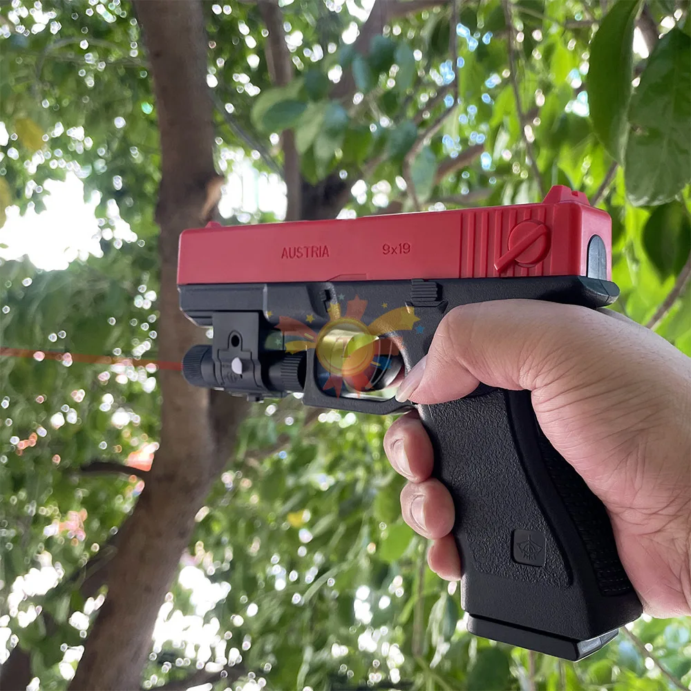 레이저 소프트 총알 Airsoft 권총 야외 스포츠 CS 게임 무기 선물용 수동 G17 장난감 총