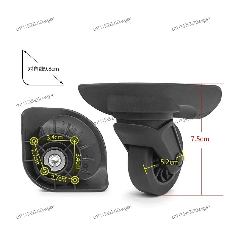 W190# Replacement Luggage Wheel For Samsonite 75R, Hongsheng A102 Suitcase Caster Repair Roller