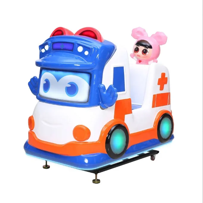 Wholesale Children Ride on toys Swing car kids' swing car Coin-operated Electric Cartoon Bus Swinger Kiddy Rides Coin Operated