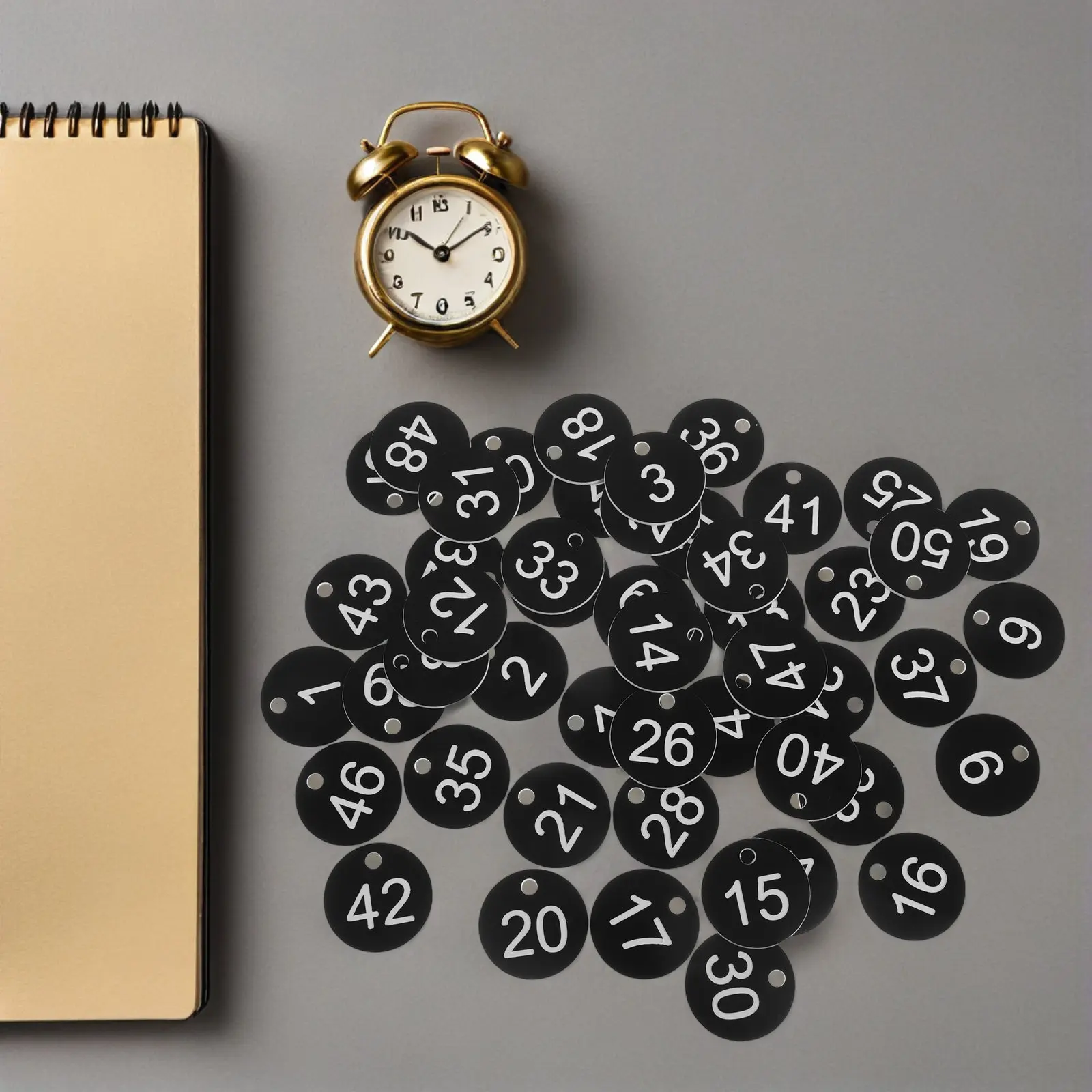 50Pcs Numbered Plastic Key Tags with Holes Clear Engraved Keychain Labels Portable Identification Markers Ideal for Storage