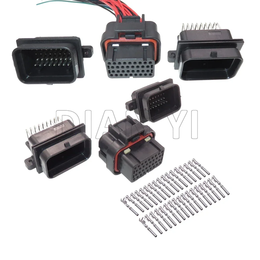 

1 Set 34 Way Car PCB Wire Connectors 4-1437290-0 6437288-2 2-6447232-3 AC Assembly Auto Male Female Docking Waterproof Socket