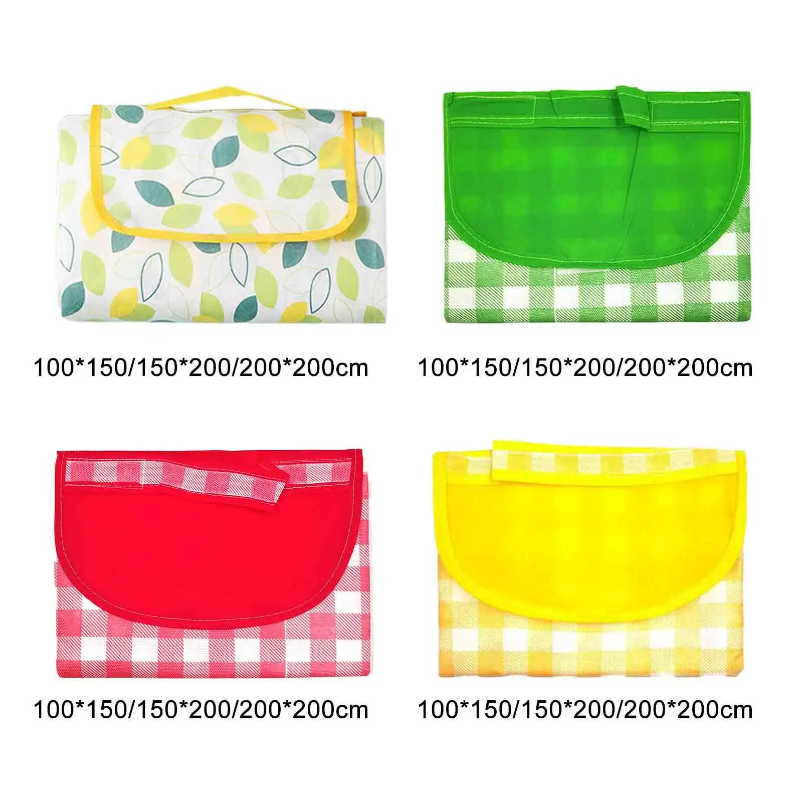 Outdoor Picnic Blanket Sandproof with Carrying Handle Beach Blanket Picnic Mat for Lawn Stadium Playground Outdoor Concerts Yard