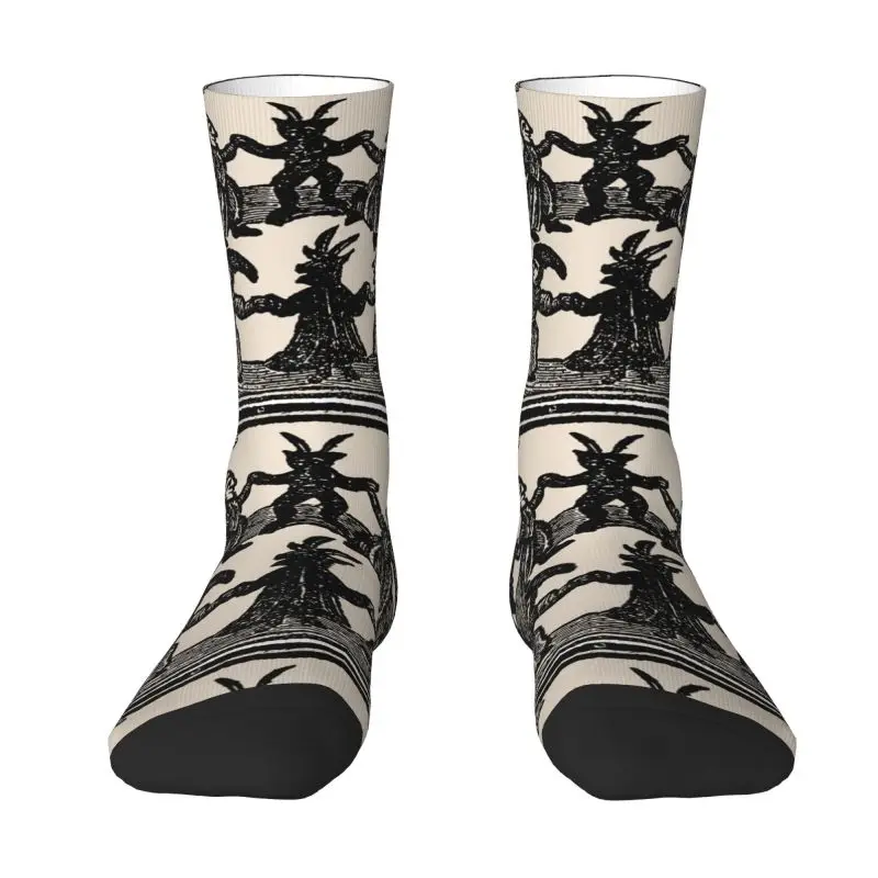 Witches Circle Dance Men's Crew Socks Unisex Cool 3D Printing Dress Socks