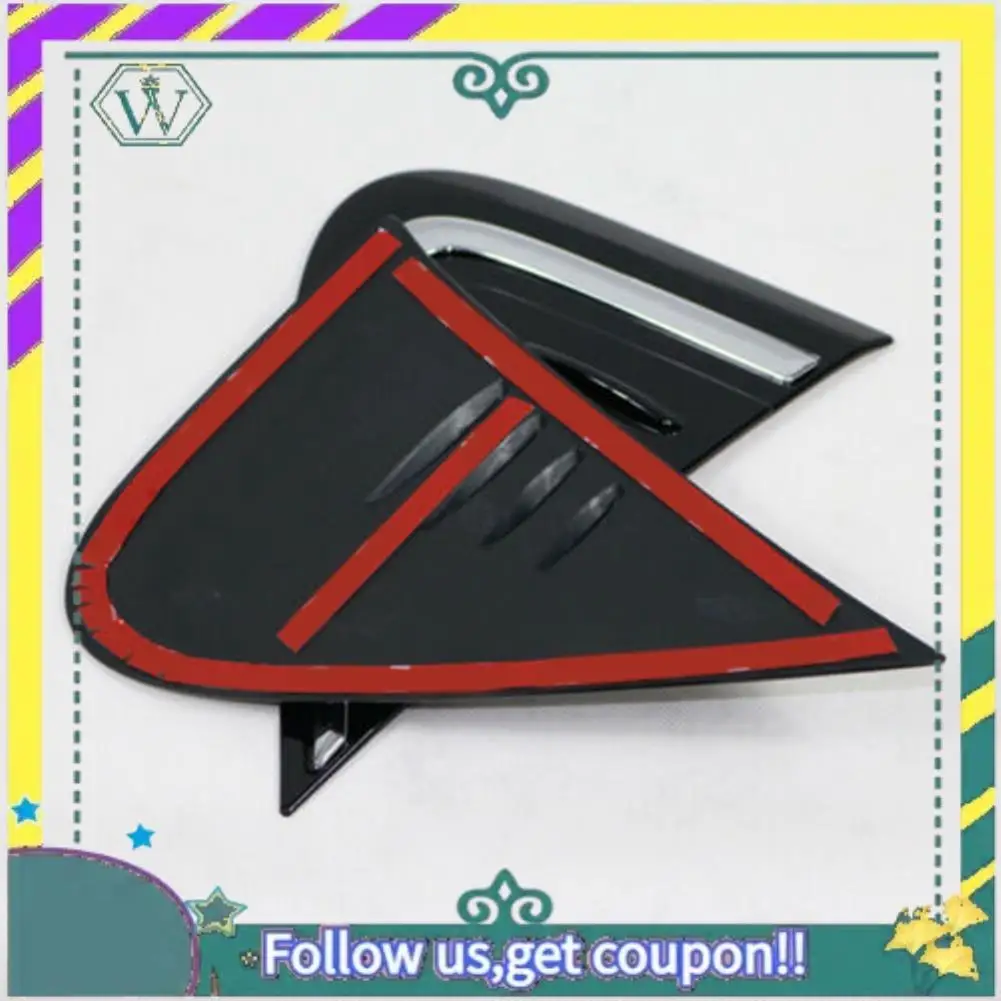 

Upgraded 2Pcs Car Side Wing Air Flow Fender Grill Intake Vent Trim With Car Carbon Fiber Rearview Side Mirror Cover Trim