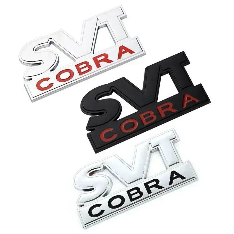Alloy Car Body Tail Trunk Emblem SVT Logo Badge Sticker for Ford Fiesta Mustang Mondeo Transit Taurus Explorer Focus Kuga Ranger