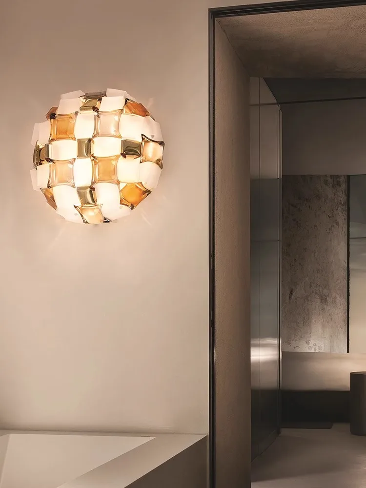Colorful Floral Mosaic Tiles Wall Lamp Art Decor Design Romantic Home Lustre Classical Elegant LED Wall Sconce for Living Room