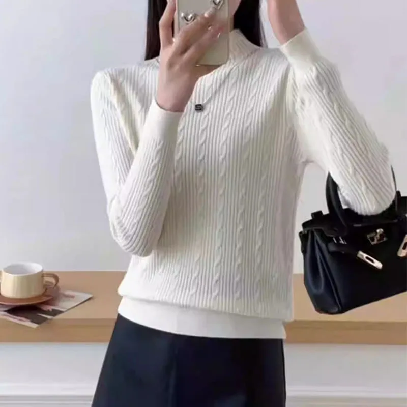 

Вязаный свитер, женские пуловеры, новый черный вязаный свитер с длинным рукавом, пуловер, женские топы, свитера Sueters De Mujer Q942