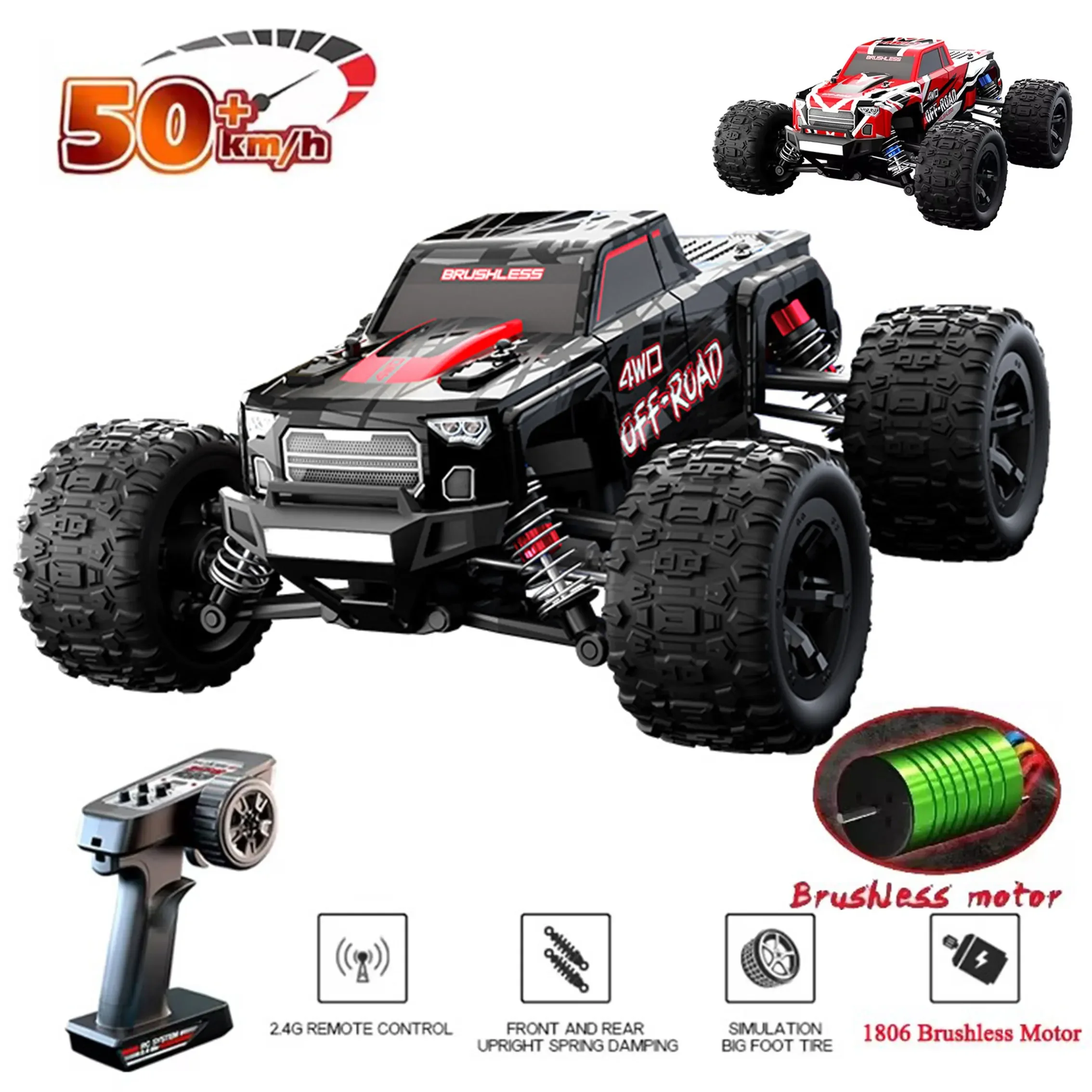 C8811 1:20 RC Car Brushless 4WD RC Car 50KM/H Professional Racing Car 2.4G High Speed Off-Road Drift Cars Remote Control Toys