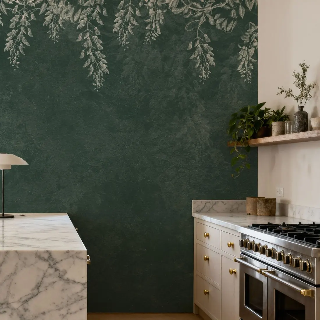 Welcome to our Theatre Bottle Green Made to Measure Mural Wallpaper for Bedroom