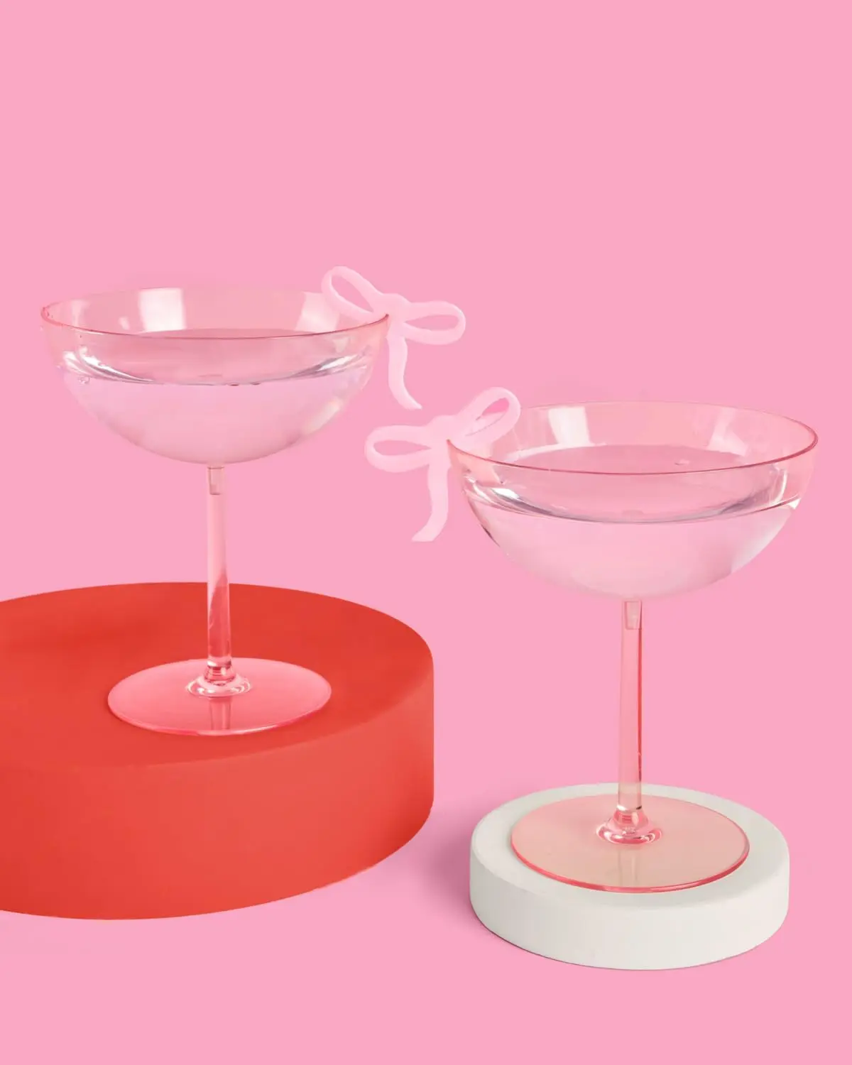 Pink Bow Drink Markers Table Decoration Bow Drink Tag Charm Engagement Party Goblet Glass Accessories Anniversary Decoration