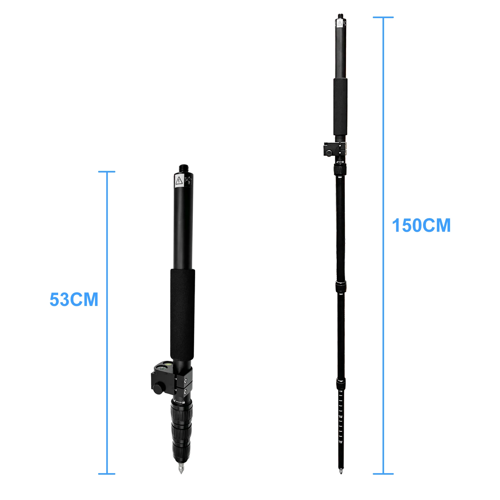 150cm Telescopic Portable Gnss Gps Surveying Centering Pole With Clamp & Compass Level Bubble