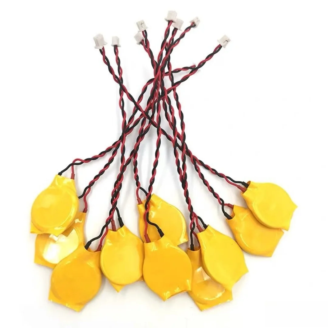 5-30PCS CR2032 Battery with Wire 2pin Laptop Motherboard BIOS CMOS Battery Disassemble Button Battery CR2016 2032