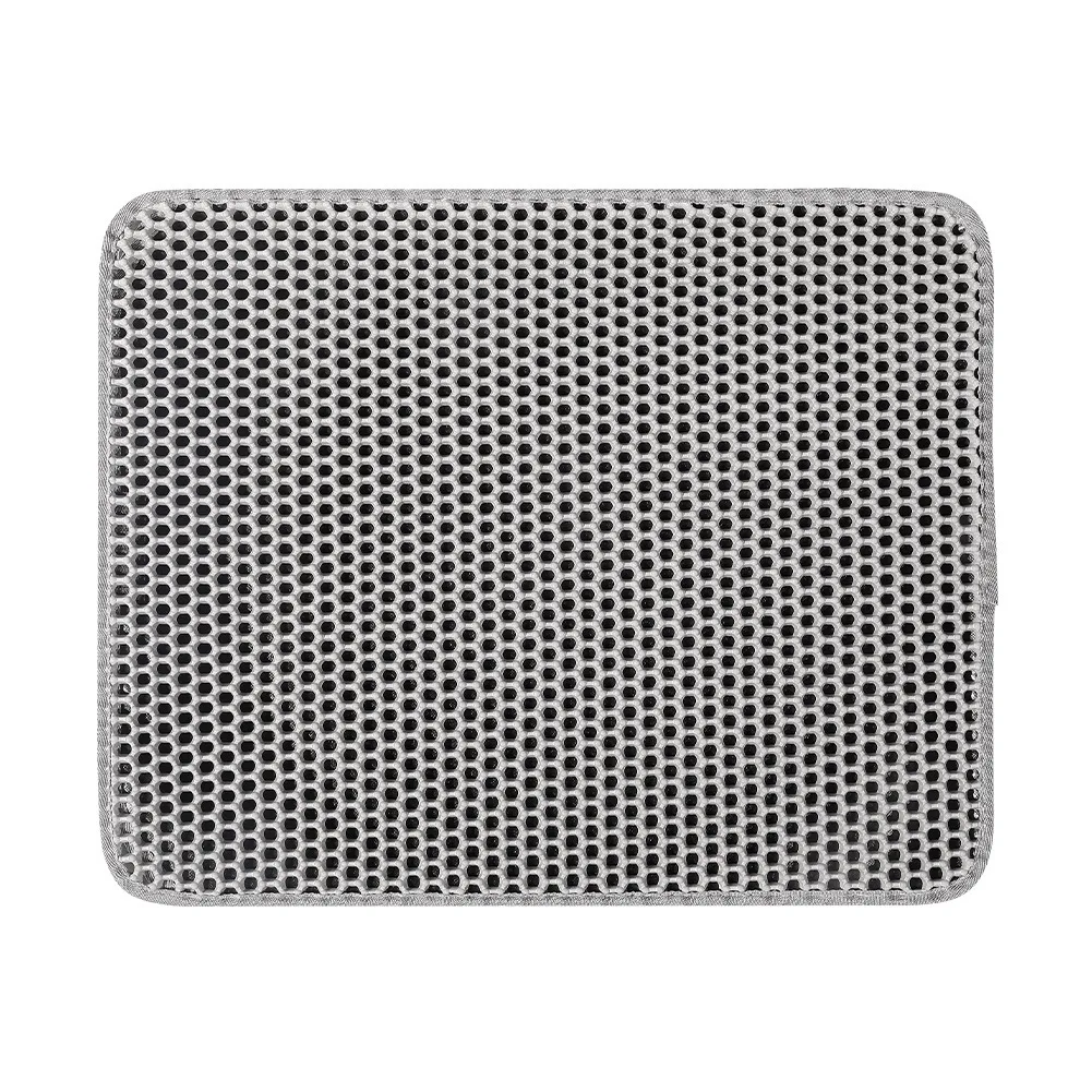 2-laags extra grote kattenbakmat, heavy duty, waterdicht, antislip, wasbaar, bescherming voor de vloer, zandstopper