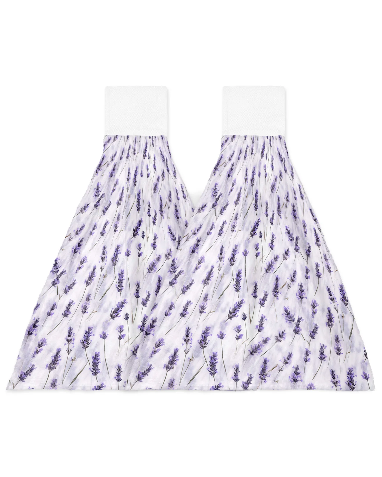 Lavender Flowers Watercolor Hand Towels Bathroom Hanging Cloth Microfiber Quick Dry Cleaning Cloth Kitchen Towel