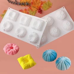 Concave Pillow Design Mousse Cake Mold Knitting Wool Ball Shape Silicone Cake Mould Dessert Baking Tool Kitchen Supplies