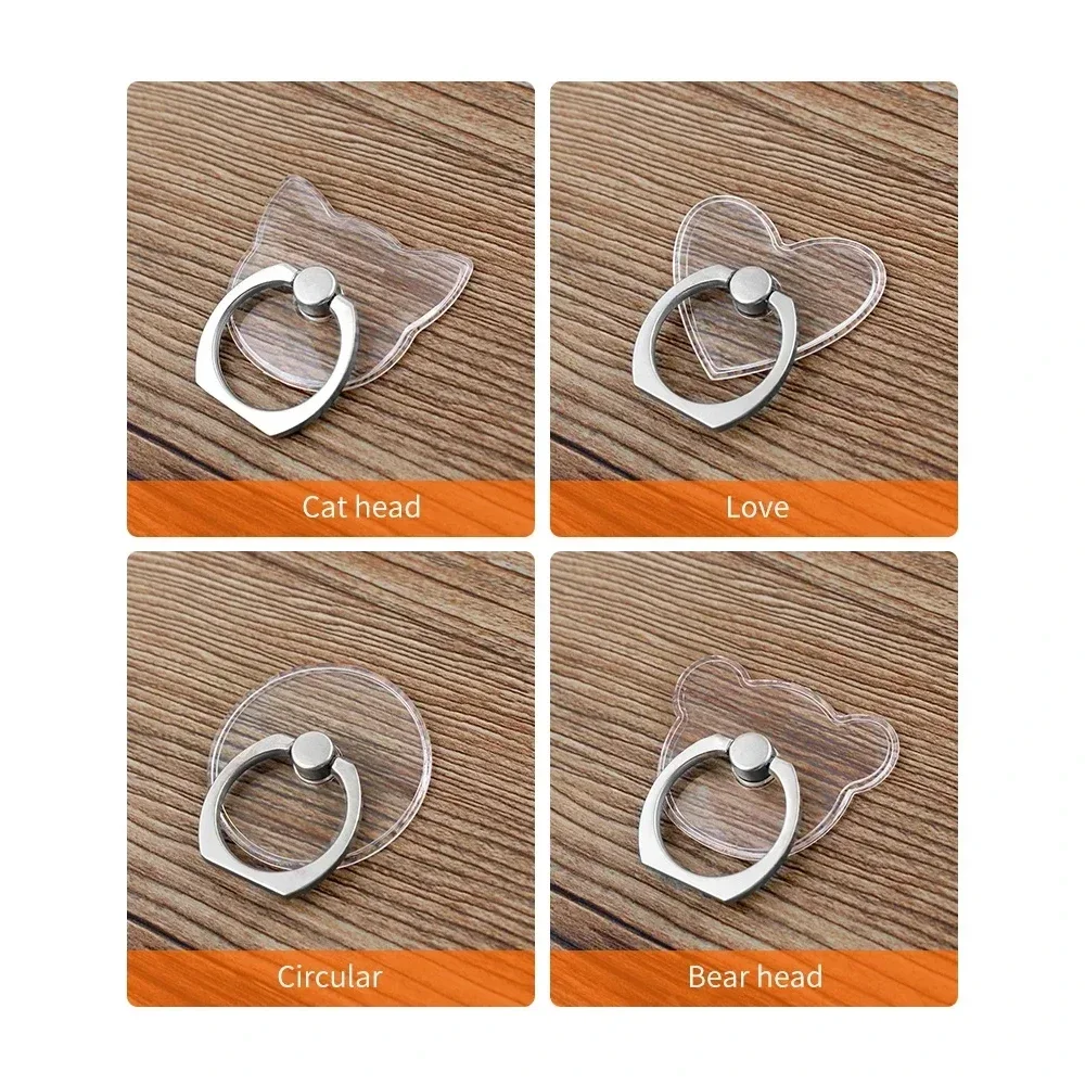 

Прозрачная подставка для мобильного телефона с кошачьим пальцем, круглая подставка для телефона, автомобильное крепление, подставка для IPhone 15, аксессуары для телефонов Samsung