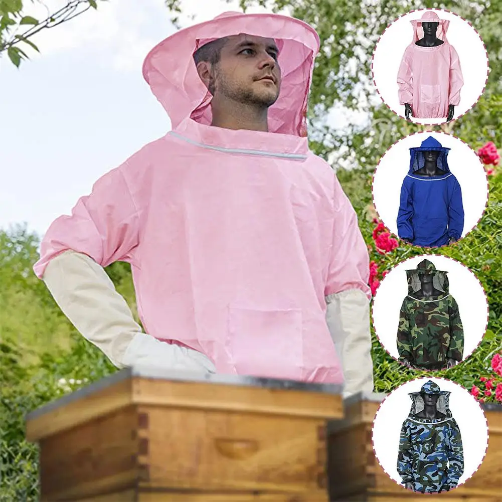 

Siamese Beekeeping Suit Bee Clothes Anti-Bee Protective Farming Equipment Clothing Coverall Hat Bite Anti-bee Round Clothes D7I2