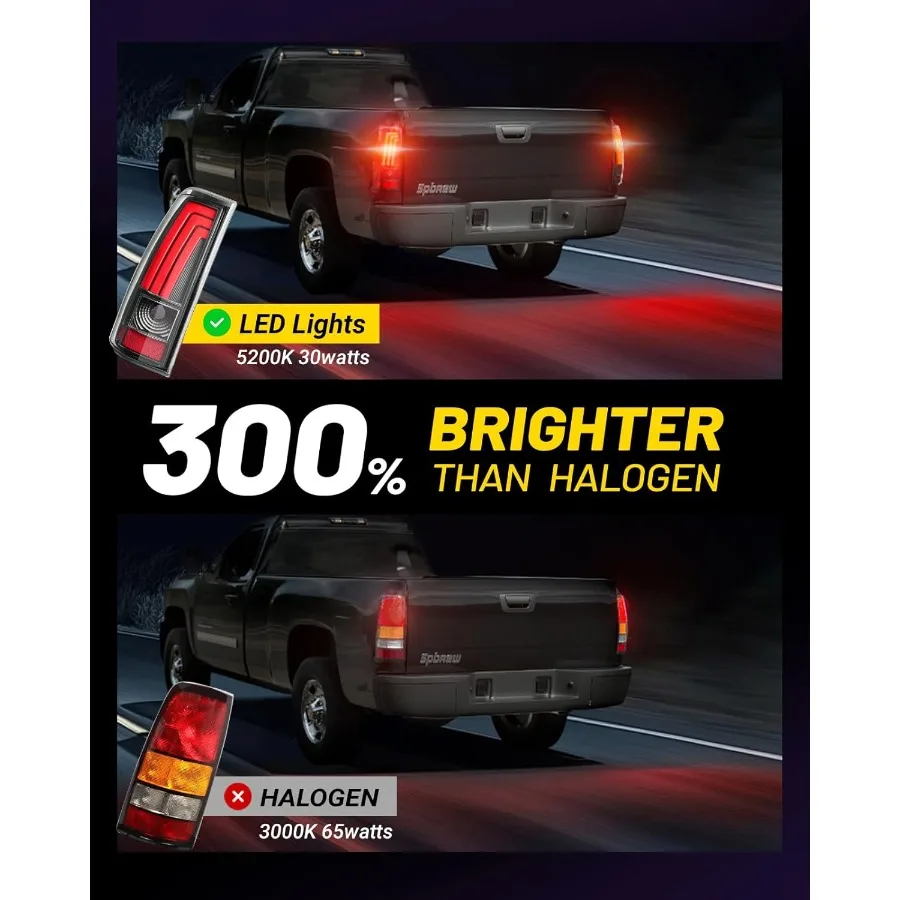 LED-achterlichten montage ontworpen voor 19992002 Chevy Silverado en 19992007 GMC Sierra Classic gerookte lens vrachtwagen achterlicht met