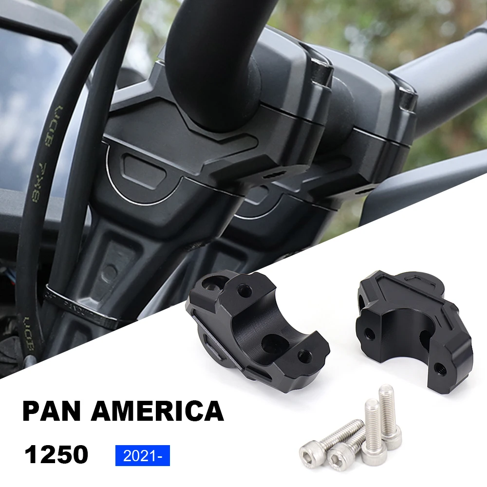 

New For Pan America 1250 S 1250S Motorcycle Handlebar Riser 35mm Drag Handle Bar Clamp Extend Adapter PA1250 PA1250S 2021 2022