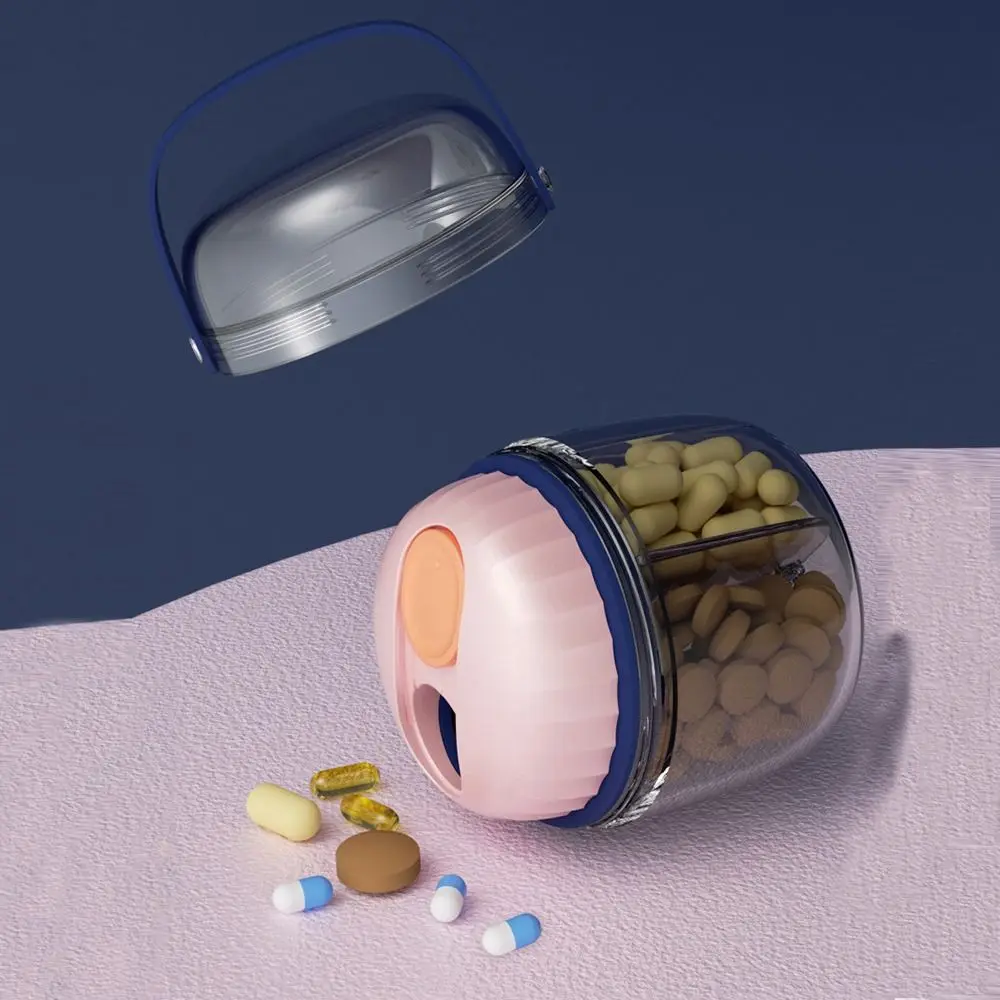 High Quality Rotating Lid Medicine Box Waterproof Sealed Drug Box Moisture-Proof Pill Case
