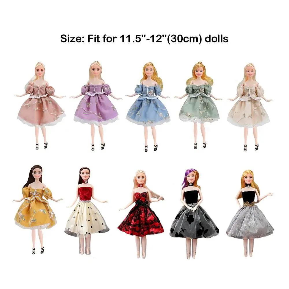 Fashion Party Elegant Clothes Garden Style Princess Mesh Dresses Suit for 30cm /for 1/6 BJD Dolls/for 11.5" Dolls