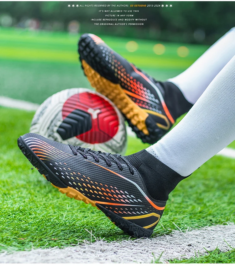 Fußballschuhe Herren X2308 Weiß TF/FG Original Professionelle Jugend Anti-Rutsch Indoor Fast Soccer Outdoor Training Fußball Sneaker – Detail 16