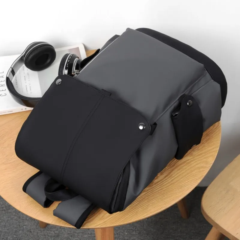 Homens Impermeável Mochila de Grande Capacidade, Pano Oxford, Bolsa de Ombro de Viagem, Porta de Carregamento USB, Lazer, Negócios, Laptop, Novo