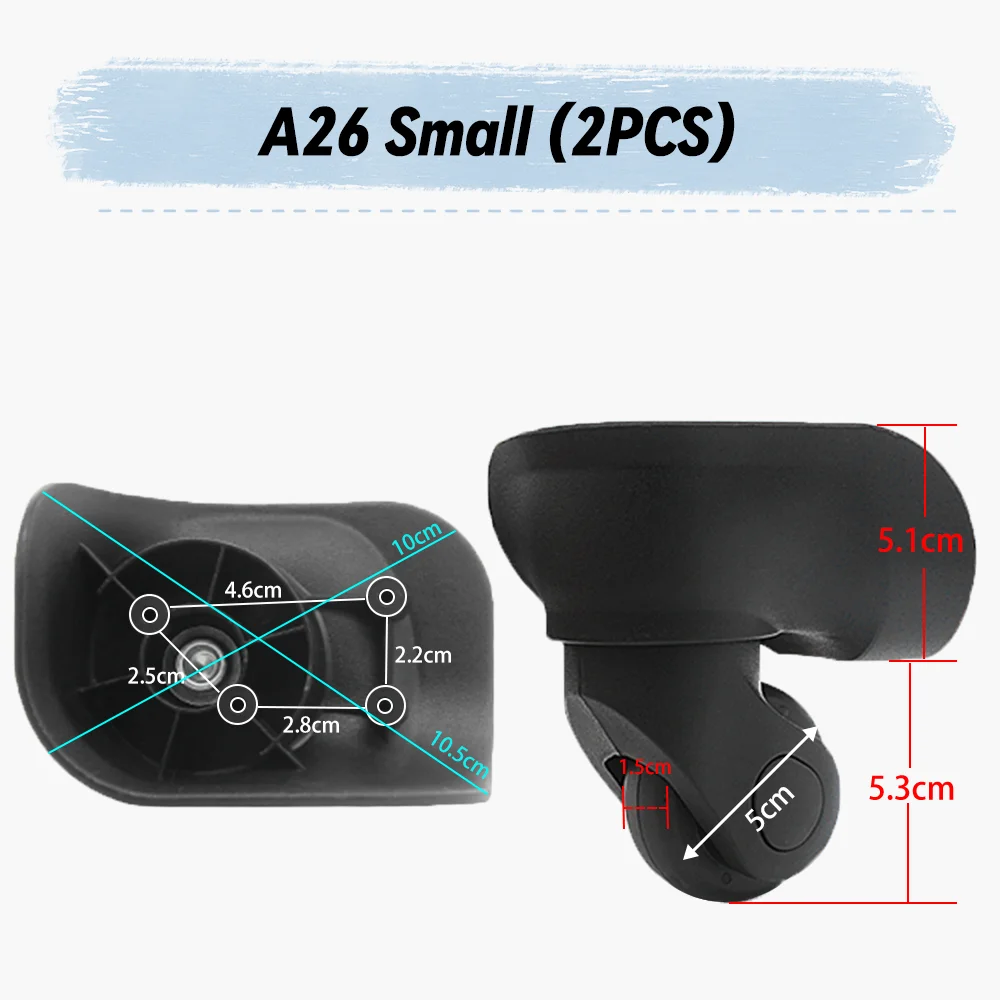 Substituição de roda universal para samsung, mala giratória, suave, silenciosa, amortecedor, adequado para samsung, a26, a26