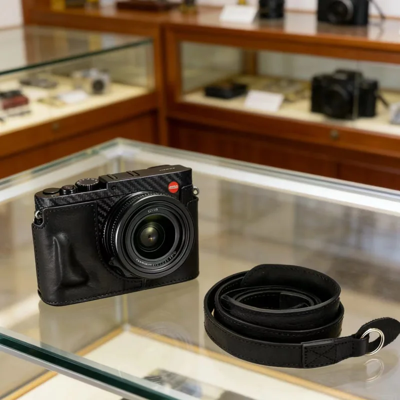 

Genuine Leather Camera Case Bag Handmade Half Body Cover For Leica Q2 Q2 MONOCHROM