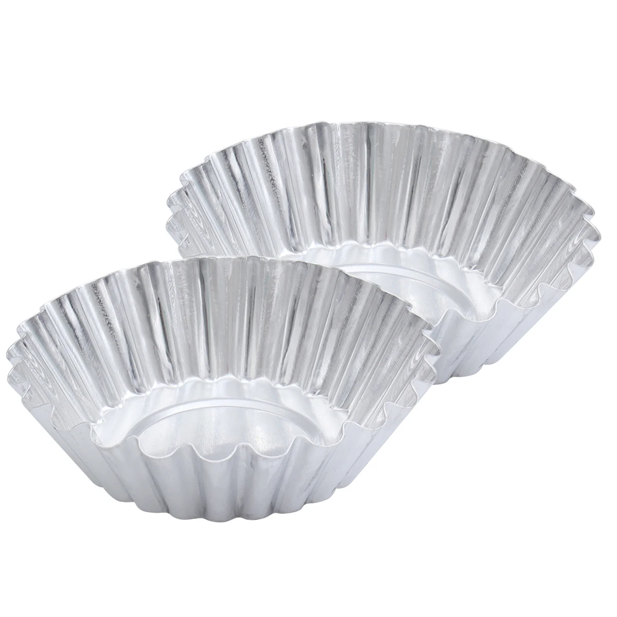 

48 Pcs Egg Tart Mold Aluminum Alloy Nonstick Baking Cups for Cakes Pies Muffins Cheese Tarts Custard Desserts Metal Pan