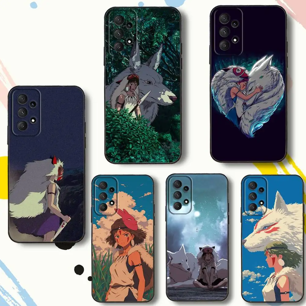 

P-Princess M-Mononoke Himes Phone Case For Samsung Galaxy A 80,72,73,91,53,22,51,52,5G,Plus,J,Note Soft Black Cover