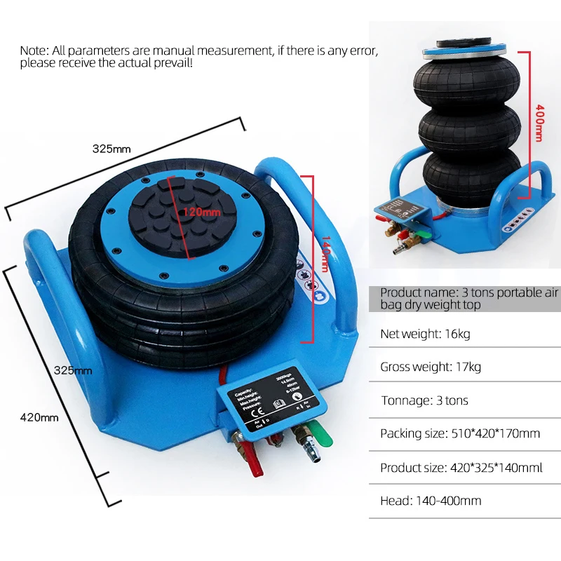 Airbag Jack 3T Thickened Inflatable Pneumatic Jack 5T Airbag Jack For Automotive Repair And Tire Changing Vehicles Replace Jack