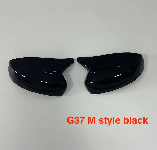 for Infiniti G37 M Style Car Rearview Mirror Cover Mirror Caps Black Carbon Fiber Replaced Pieces