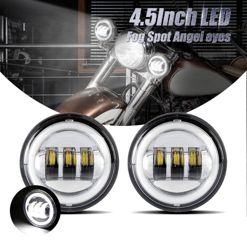 

4.5 Inch LED Motorcycle Fog Lamp for Harley Electra Glide 1998-2015 (with/without Angel Eyes)