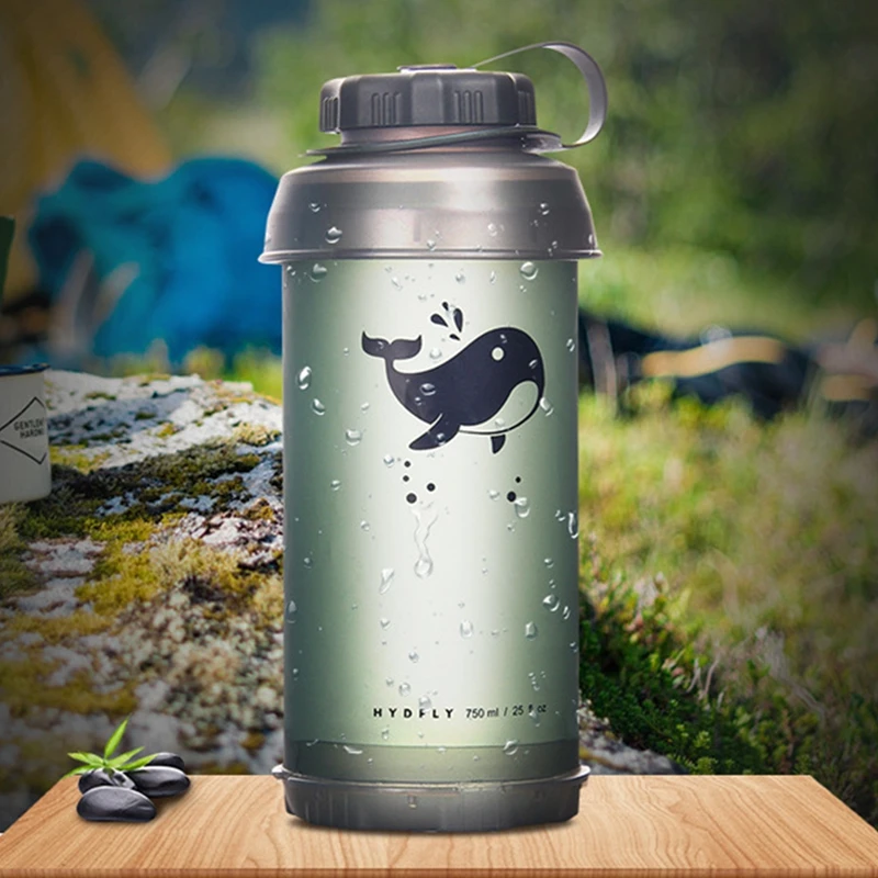 Portable 750ML Water Bottle Outdoor Folding Soft Kettle Flask For Marathon Running Hiking Climbing Sports Juice Carrier BPA Free