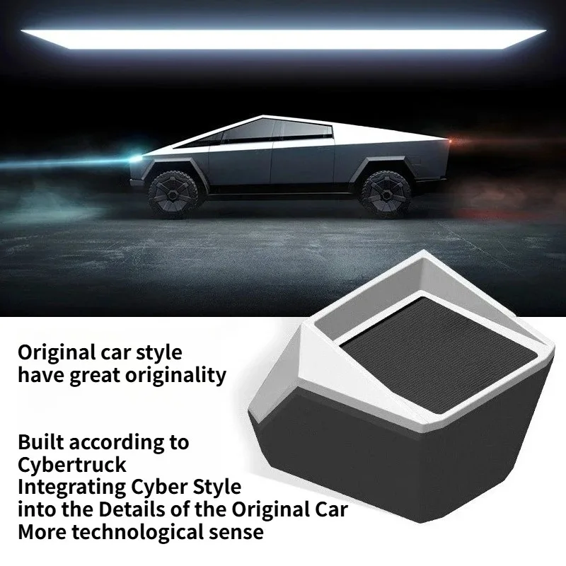 

Ящик для хранения под задним сиденьем для Tesla Cybertruck 2024-2026, органайзер-контейнер под воздуховод, мусорное ведро, аксессуары для модификации
