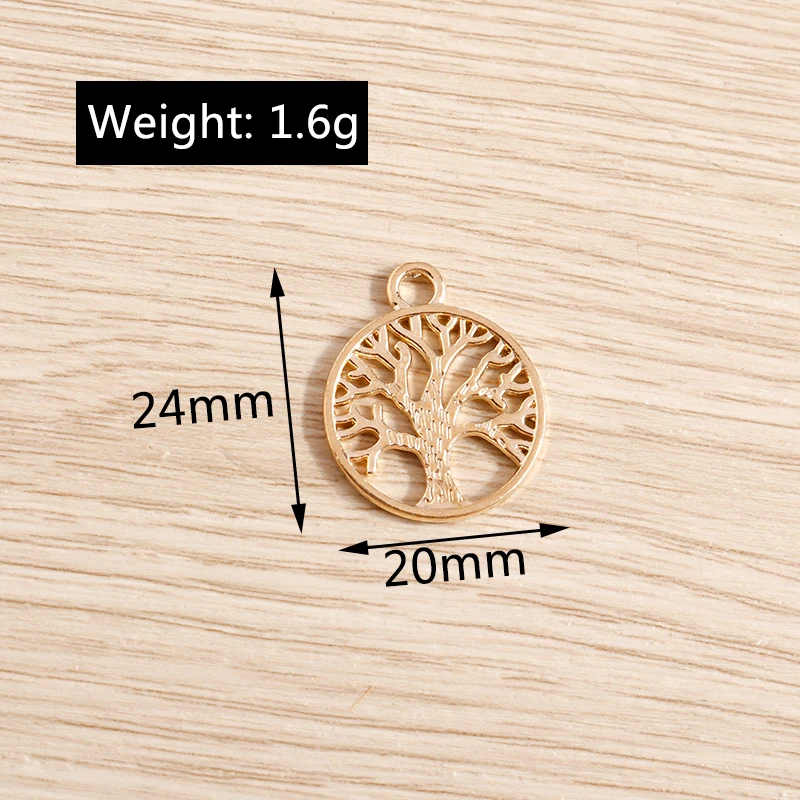 20pcs 20x24mm Cute Alloy Tree Charms Pendants for Jewelry Making Drop Earrings Necklace Bracelet DIY Handmade Crafts Accessories